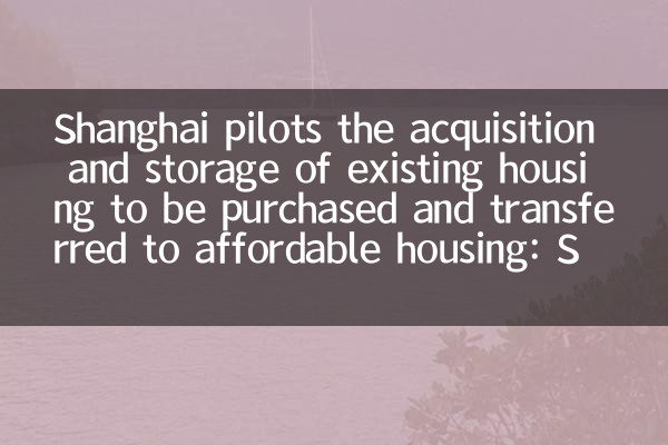 Shanghai pilotos a aquisição e armazenamento de moradias existentes a serem compradas e transferidas para moradias populares: fundos de títulos especiais apoiam as empresas imobiliárias para resolver o inventário