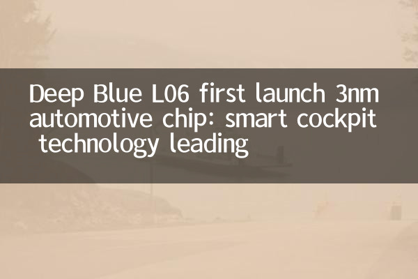 Deep Blue L06 Primeiro lançamento de chip automotivo 3NM: Tecnologia de cockpit inteligente liderando