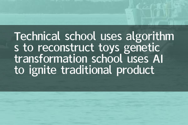 A escola técnica usa algoritmos para reconstruir a Escola de Transformação Genética dos Toys usa a IA para acender a capacidade de produção tradicional