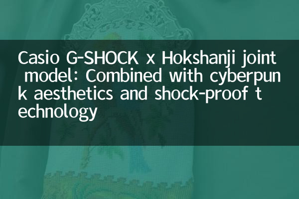 Casio G-Shock x Hokshanji Modelo conjunto: Combinado com estética cyberpunk e tecnologia à prova de choque