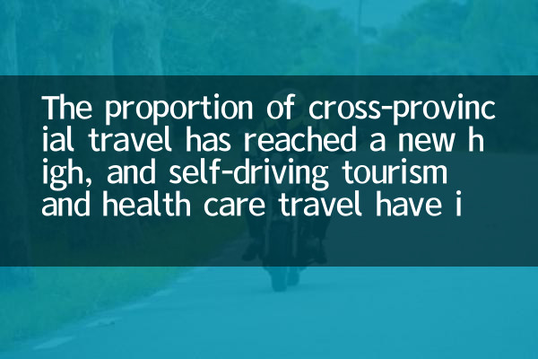 A proporção de viagens entre provinciais atingiu uma nova alta e as viagens de turismo e saúde autônomos aumentaram significativamente
