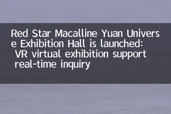 Red Star Macalline Yuan Universe Exhibition Hall é lançado: VR Virtual Support Support Inquérito em tempo real