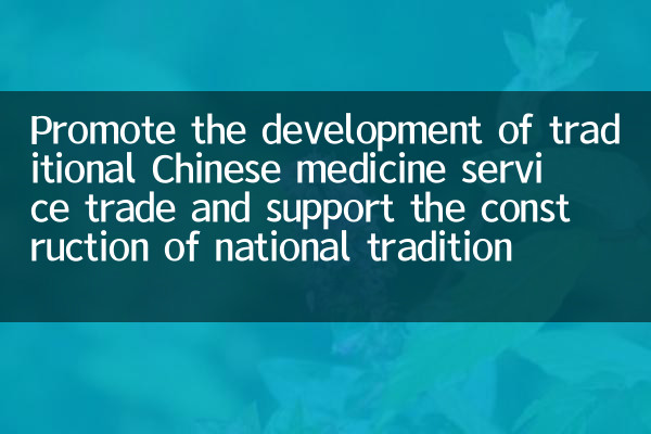 Promover o desenvolvimento do comércio tradicional de serviços de medicina chinesa e apoiar a construção de bases de exportação do Serviço Nacional de Medicina Tradicional Chinesa