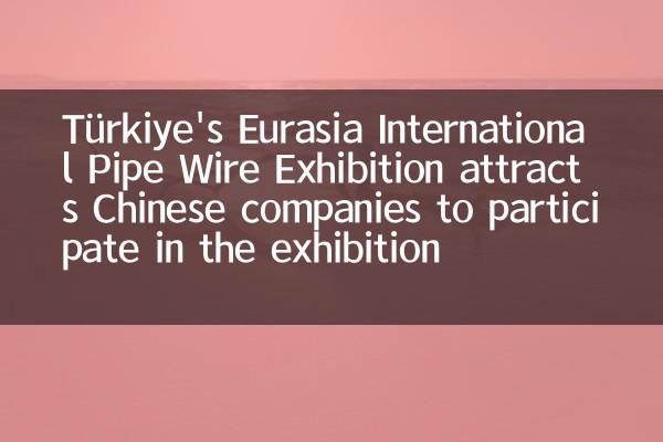 A Exposição Internacional de Pipes de Türkiye da Eurásia atrai empresas chinesas para participar da exposição