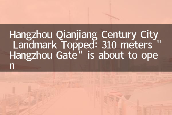 Hangzhou Qianjiang Century City Landmark coberto: 310 metros 