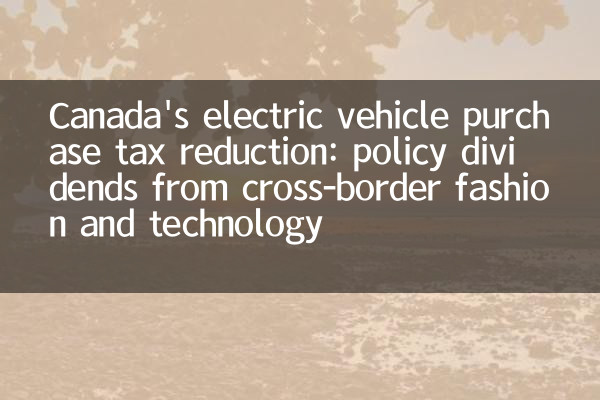 Redução de impostos sobre compra de veículo elétrico do Canadá: dividendos de política de moda e tecnologia transfronteiriços