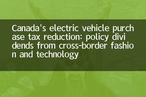 Redução de impostos sobre compra de veículo elétrico do Canadá: dividendos de política de moda e tecnologia transfronteiriços