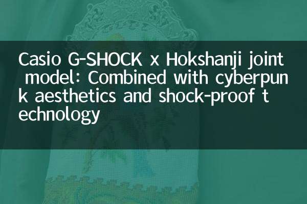 Casio G-Shock x Hokshanji Modelo conjunto: Combinado com estética cyberpunk e tecnologia à prova de choque